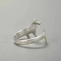 Sterling Silver Dog Ring | Adjustable Pet Jewelry | Rescue Support Collection - Mystic Soul Jewelry