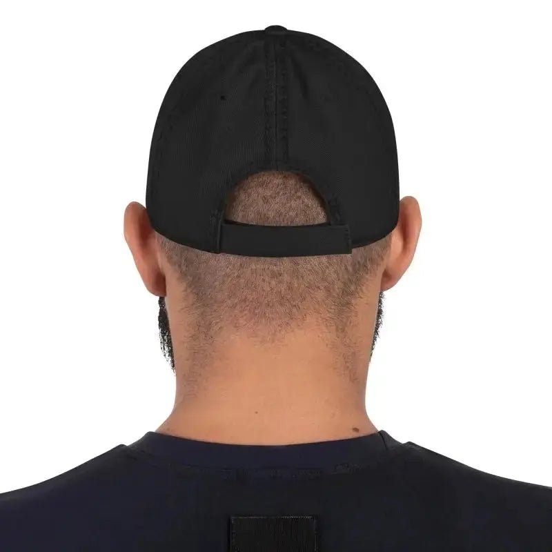 Elbows Up Maple Leaf with Arm Embroidered Design Dad Hat Distressed