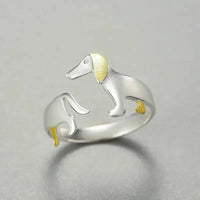 Sterling Silver Dog Ring | Adjustable Pet Jewelry | Rescue Support Collection - Mystic Soul Jewelry