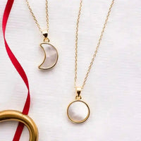 Laluna Moon Glow Necklace | Mother of Pearl Jewelry - Mystic Soul Jewelry